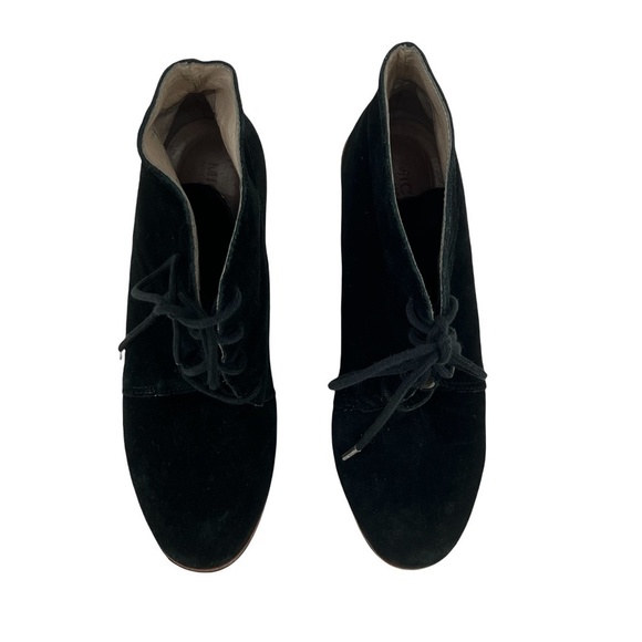 Michael Kors Black Leather Suede Platform Booties Size 7 1/2 Women’s - Picture 2 of 12